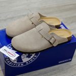 Dép Birkenstock Boston Soft Footbed Taupe Màu Xám