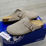 Dép Birkenstock Boston Soft Footbed Taupe Màu Xám
