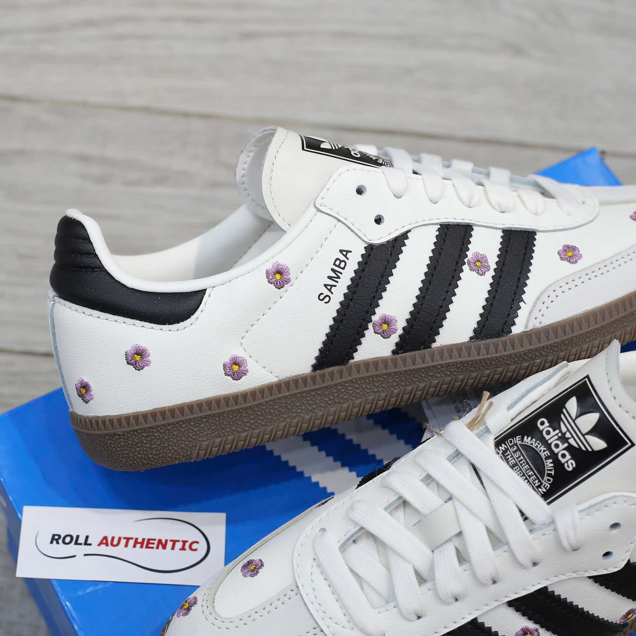 Giày Adidas Samba OG Wmns ‘White Floral’ Real
