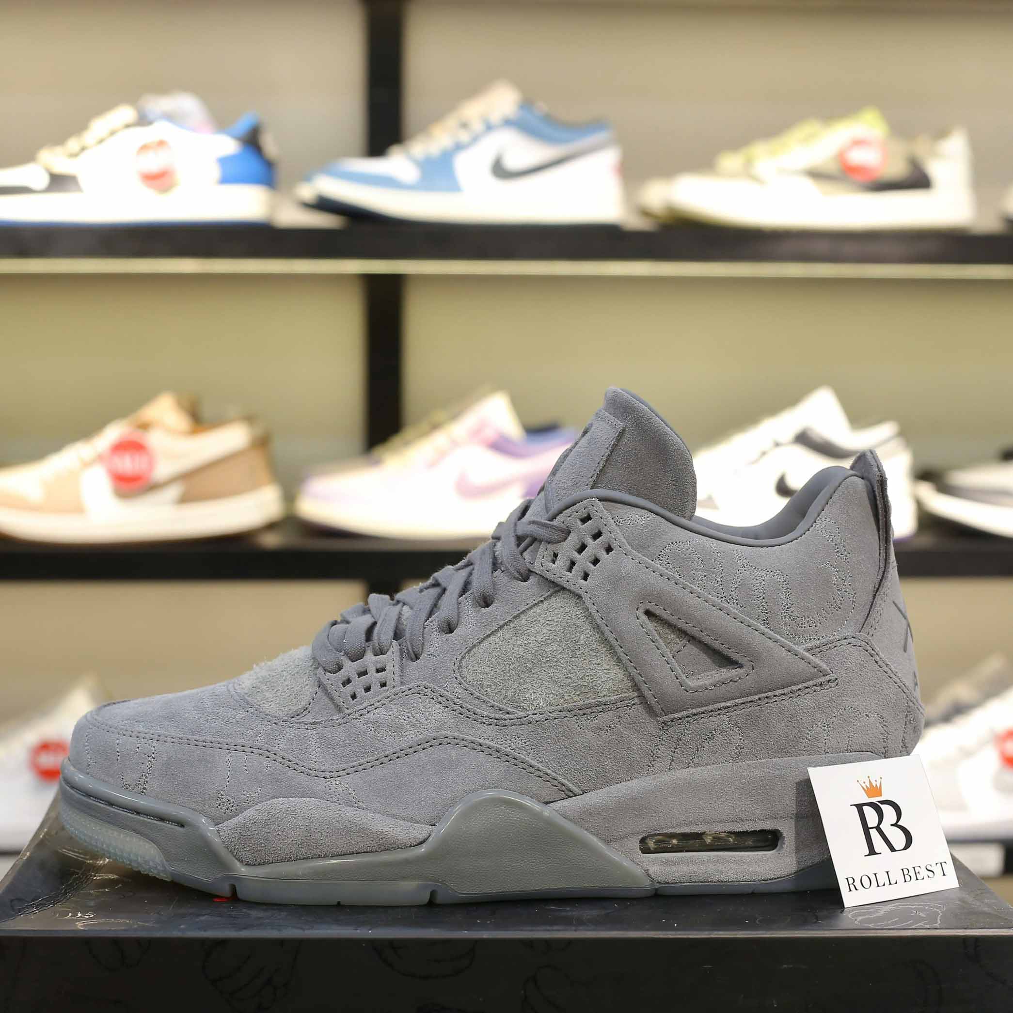Giày Nike Air Jordan 4 Retro Sample x KAWS Cool Gray Best Quality