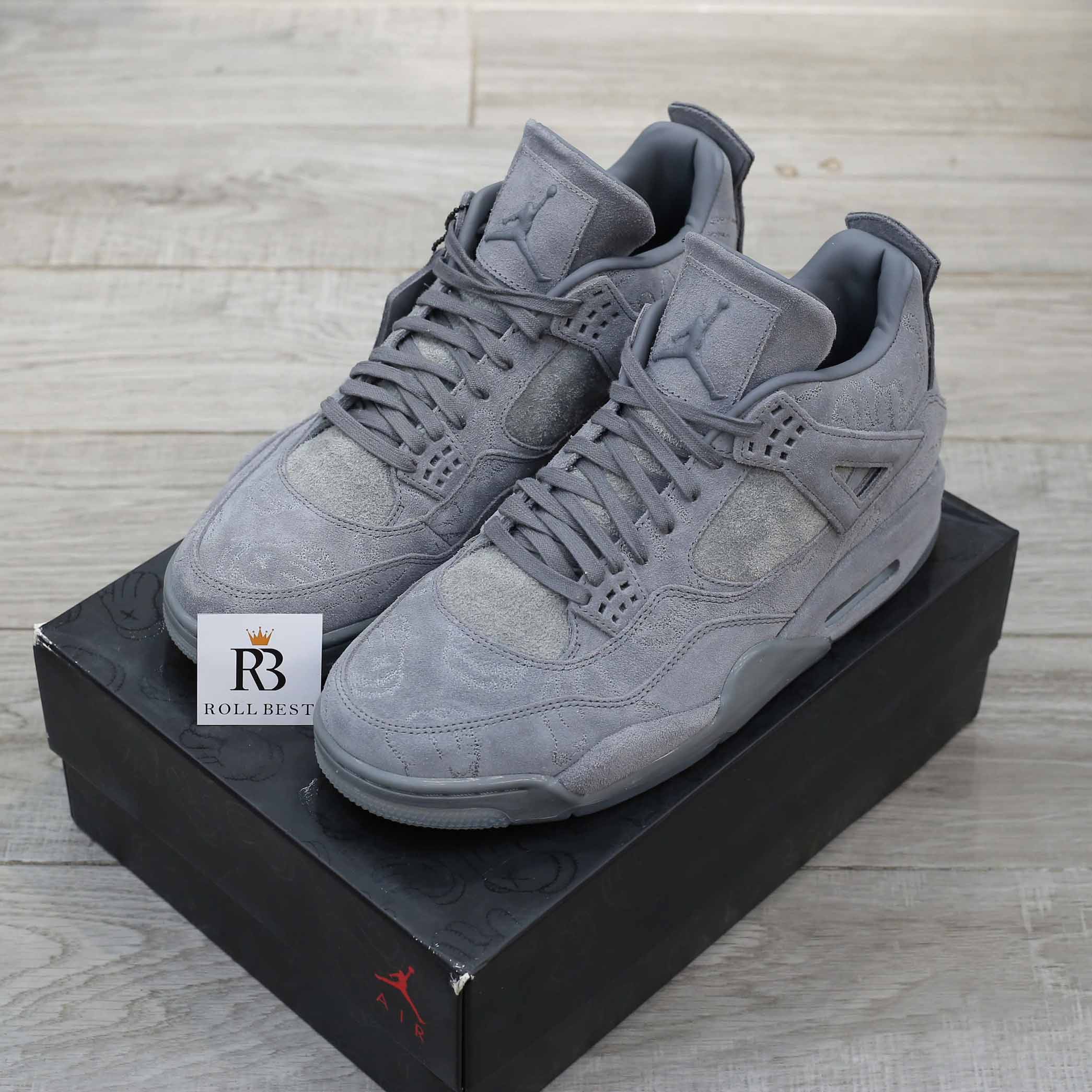 Giày Nike Air Jordan 4 Retro Sample x KAWS Cool Gray Best Quality