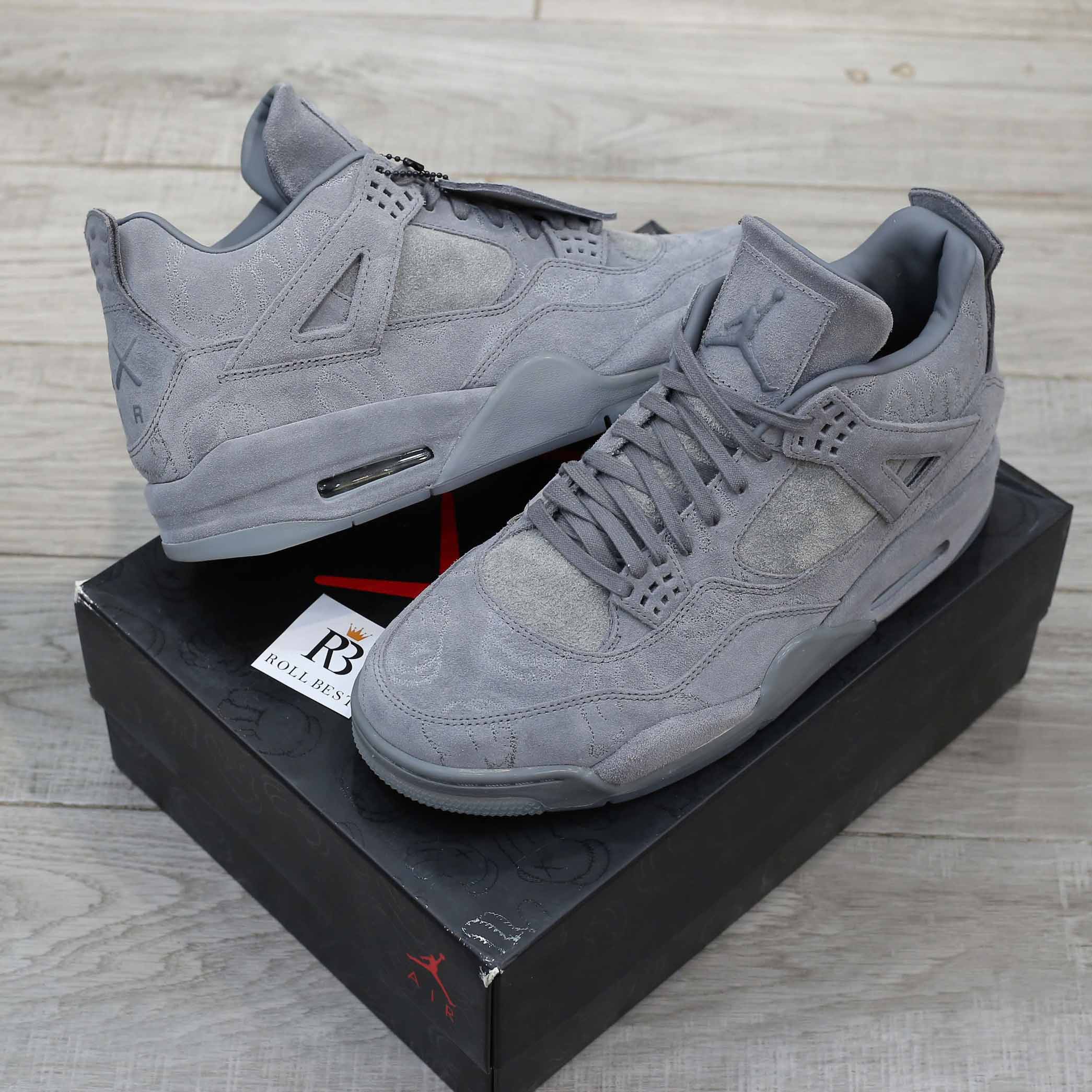 Giày Nike Air Jordan 4 Retro Sample x KAWS Cool Gray Best Quality
