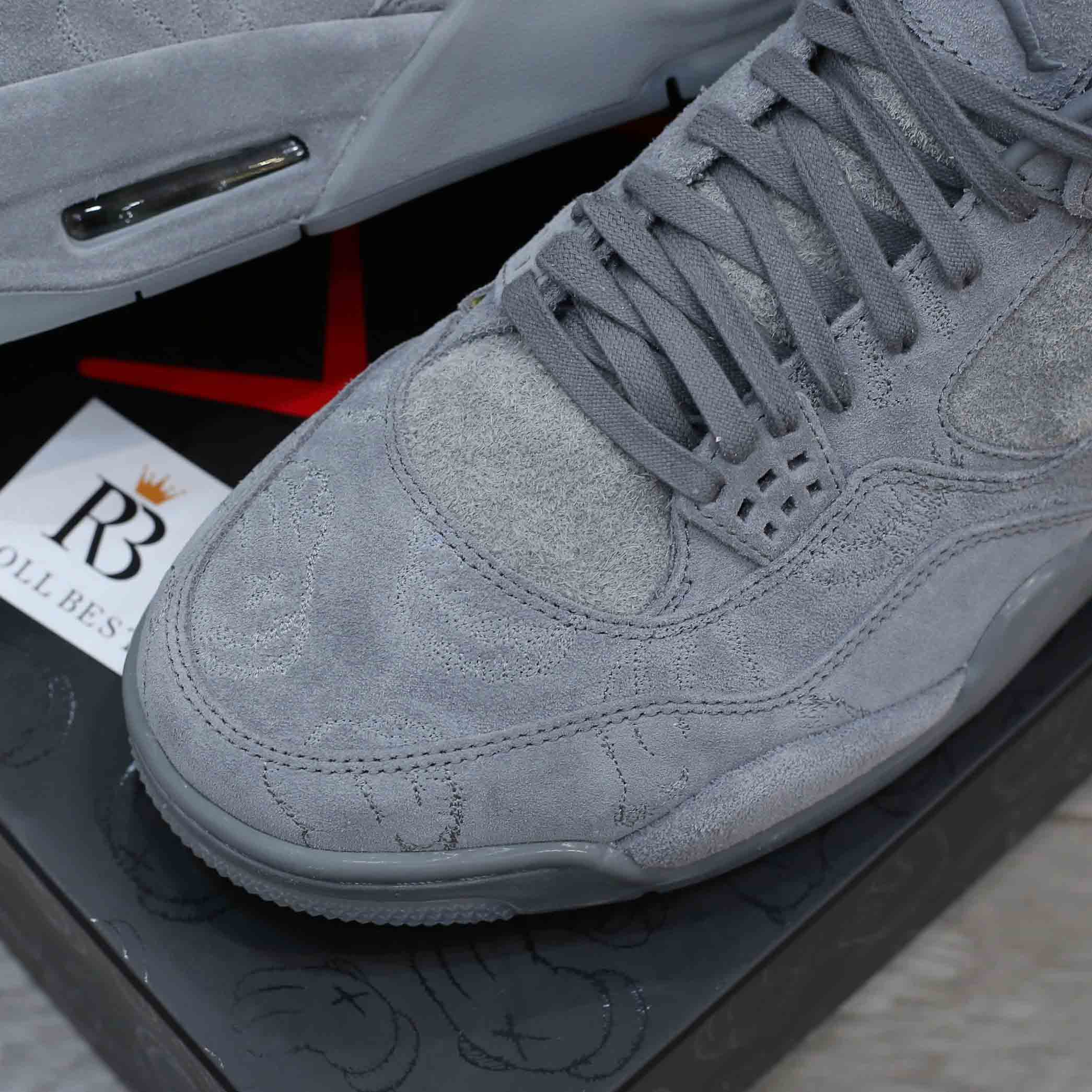 Giày Nike Air Jordan 4 Retro Sample x KAWS Cool Gray Best Quality
