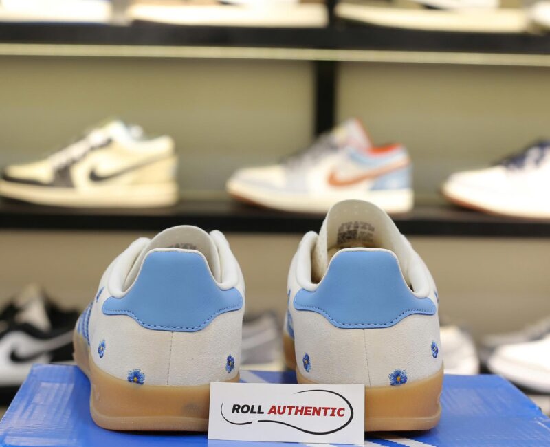 Giày Adidas Gazelle Indoor Cloud White Light Blue Gum Real
