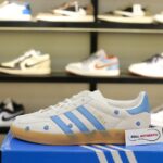 Giày Adidas Gazelle Indoor Cloud White Light Blue Gum Real
