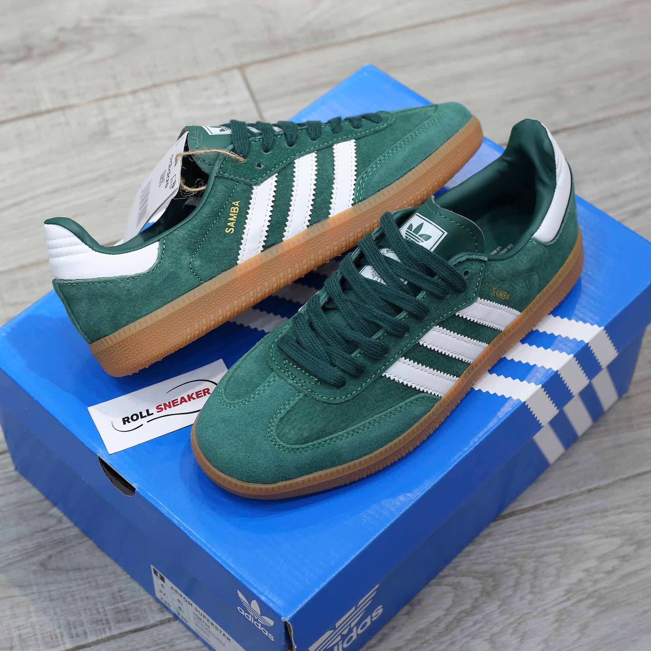 Giày Adidas Samba OG Collegiate Green Gum Like Auth