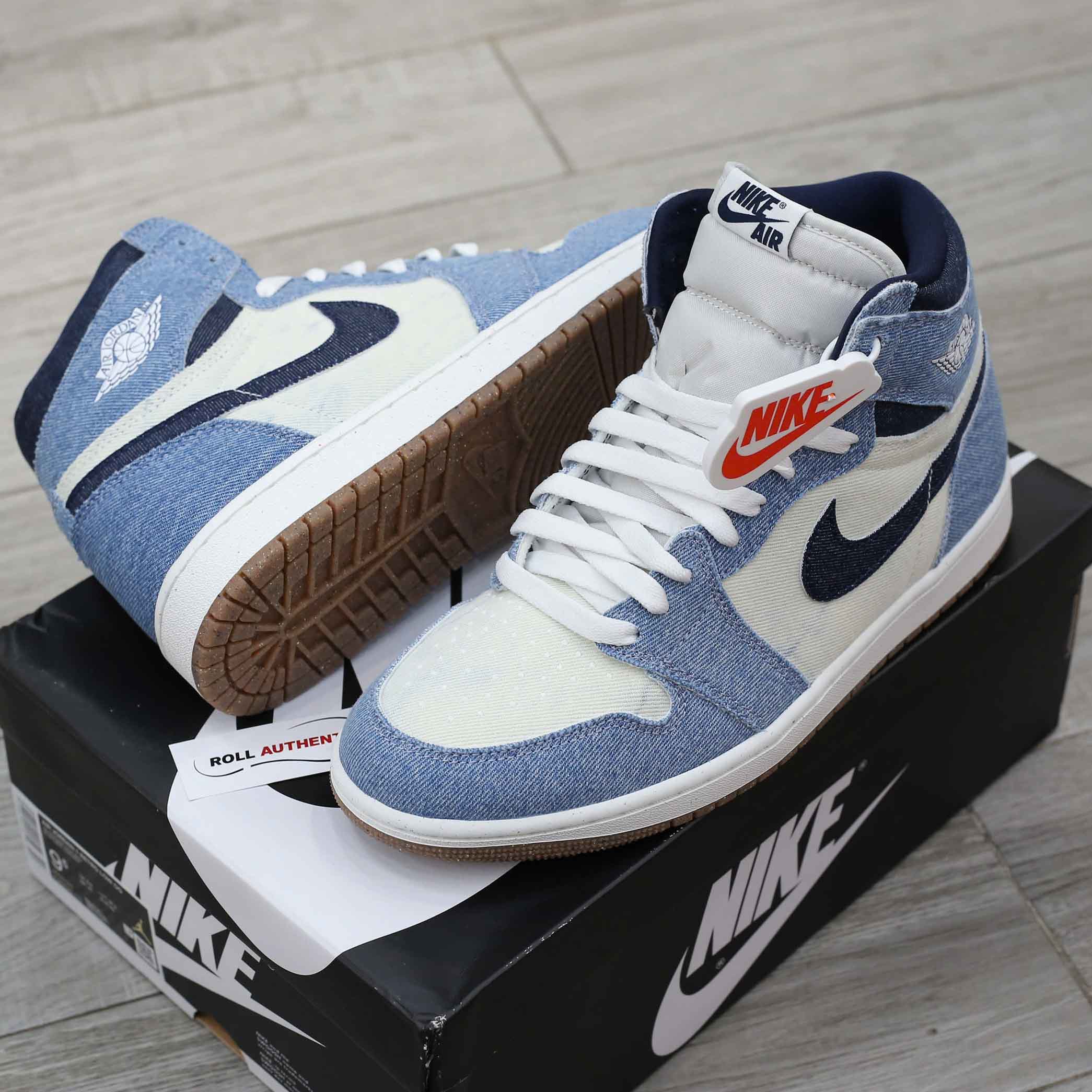 Giày Air Jordan 1 Retro High OG Denim Real
