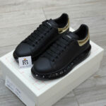 Giày Alexander McQueen Oversized Black Gold Like Auth