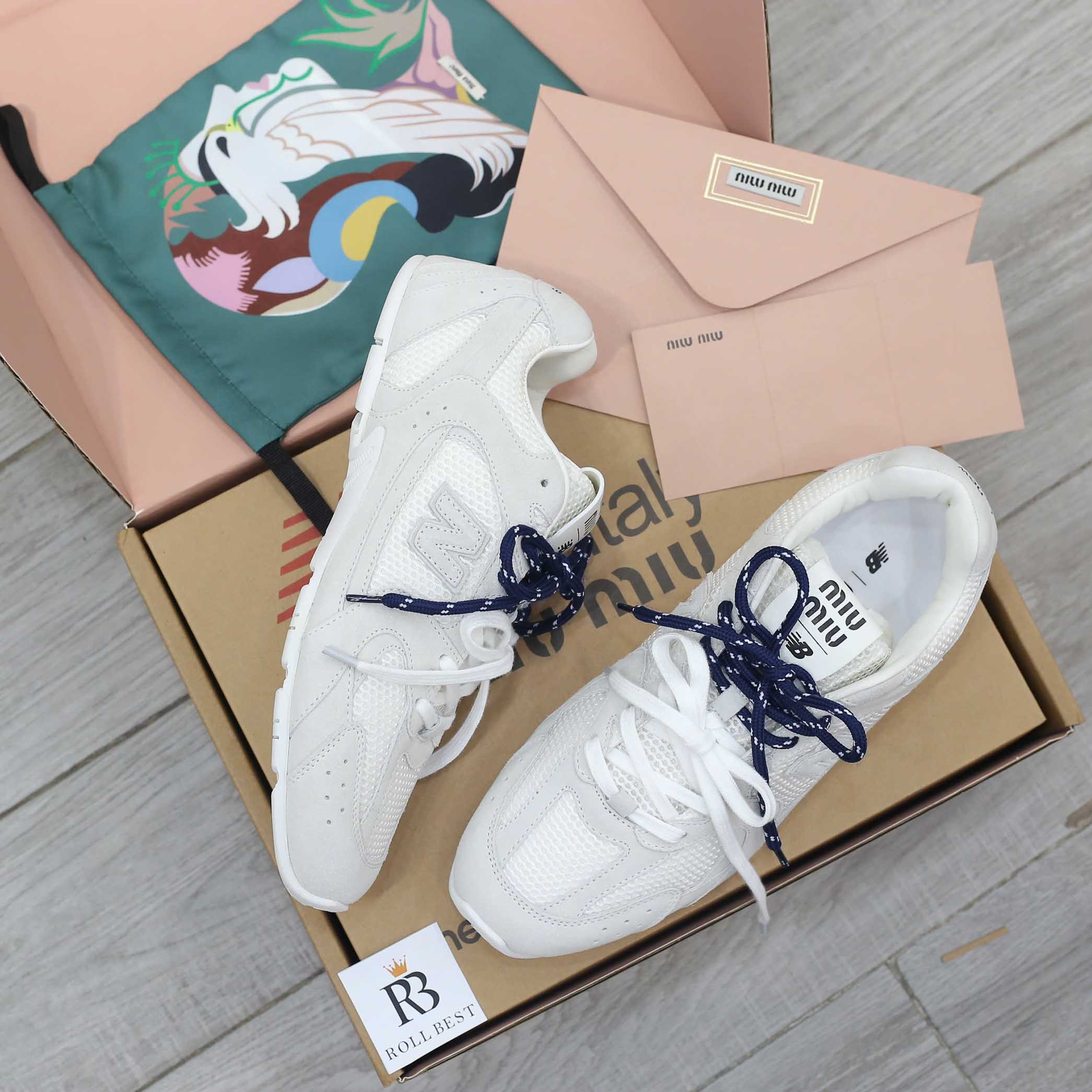 Giày New Balance X Miu Miu 530 SL Suede And Mesh Best Quality