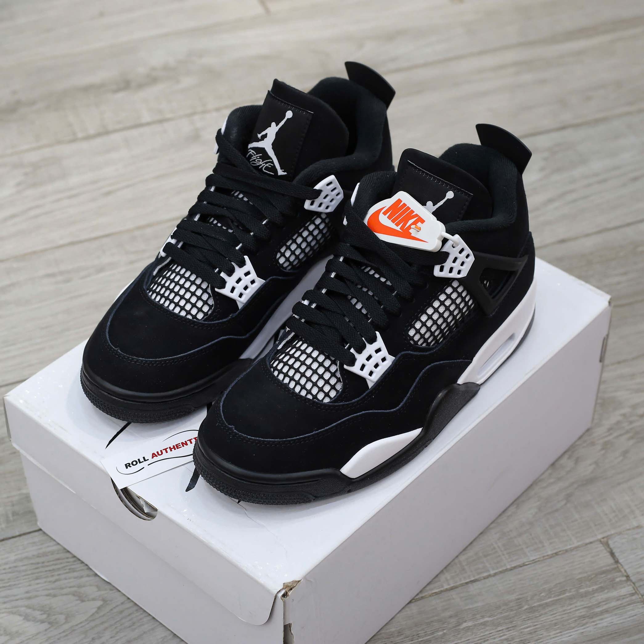 Giày Nike Air Jordan 4 Retro White Thunder Real