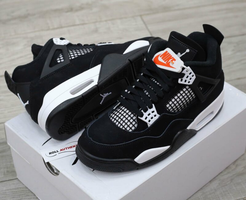 Giày Nike Air Jordan 4 Retro White Thunder Real