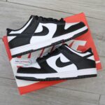 Giày Nike Dunk Low Retro White Black Real