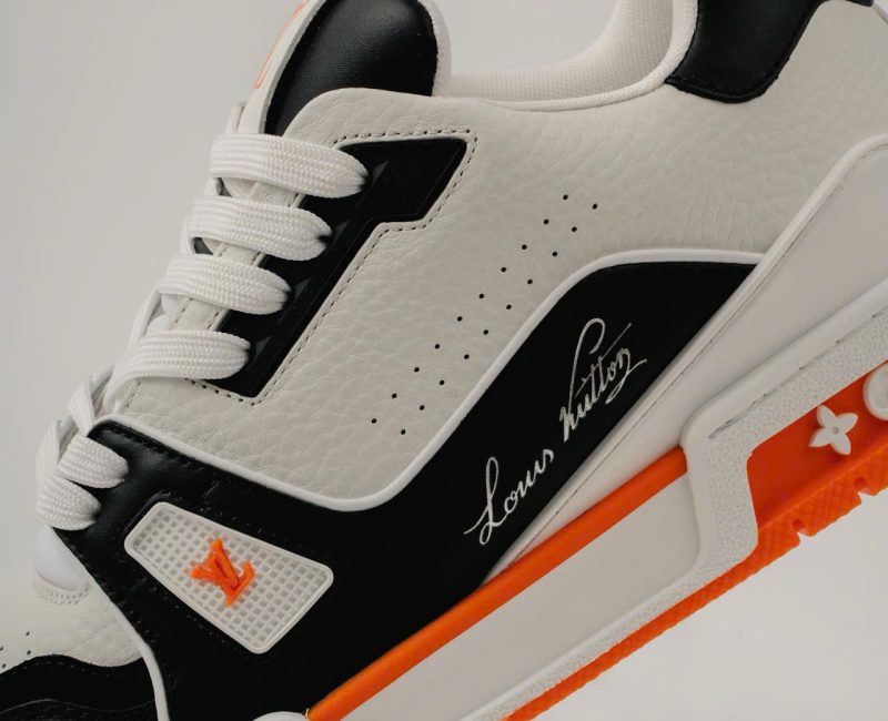 Giày Louis Vuitton LV Trainer #54 White Orange Black Best Quality