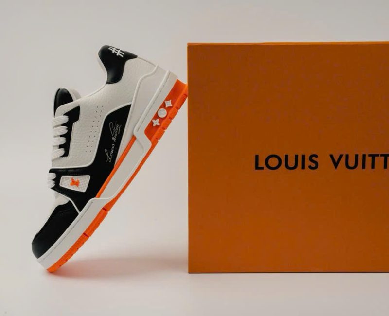 Giày Louis Vuitton LV Trainer #54 White Orange Black Best Quality