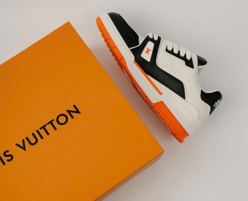 Giày Louis Vuitton LV Trainer #54 White Orange Black Best Quality