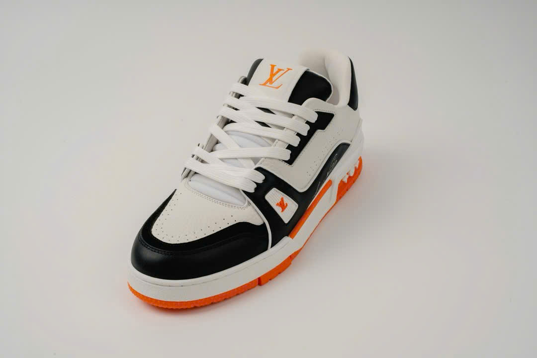 Giày Louis Vuitton LV Trainer #54 White Orange Black Best Quality