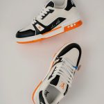 Giày Louis Vuitton LV Trainer #54 White Orange Black Best Quality