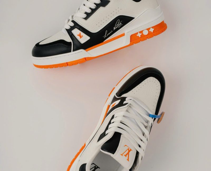 Giày Louis Vuitton LV Trainer #54 White Orange Black Best Quality