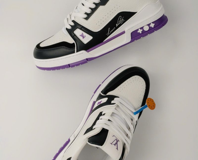 Giày Louis Vuitton LV Trainer #54 White Purple Black Best Quality