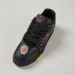 Giày Louis Vuitton x Yayoi Kusama LV Trainer Black Leather Best Quality