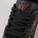 Giày Louis Vuitton x Yayoi Kusama LV Trainer Black Leather Best Quality