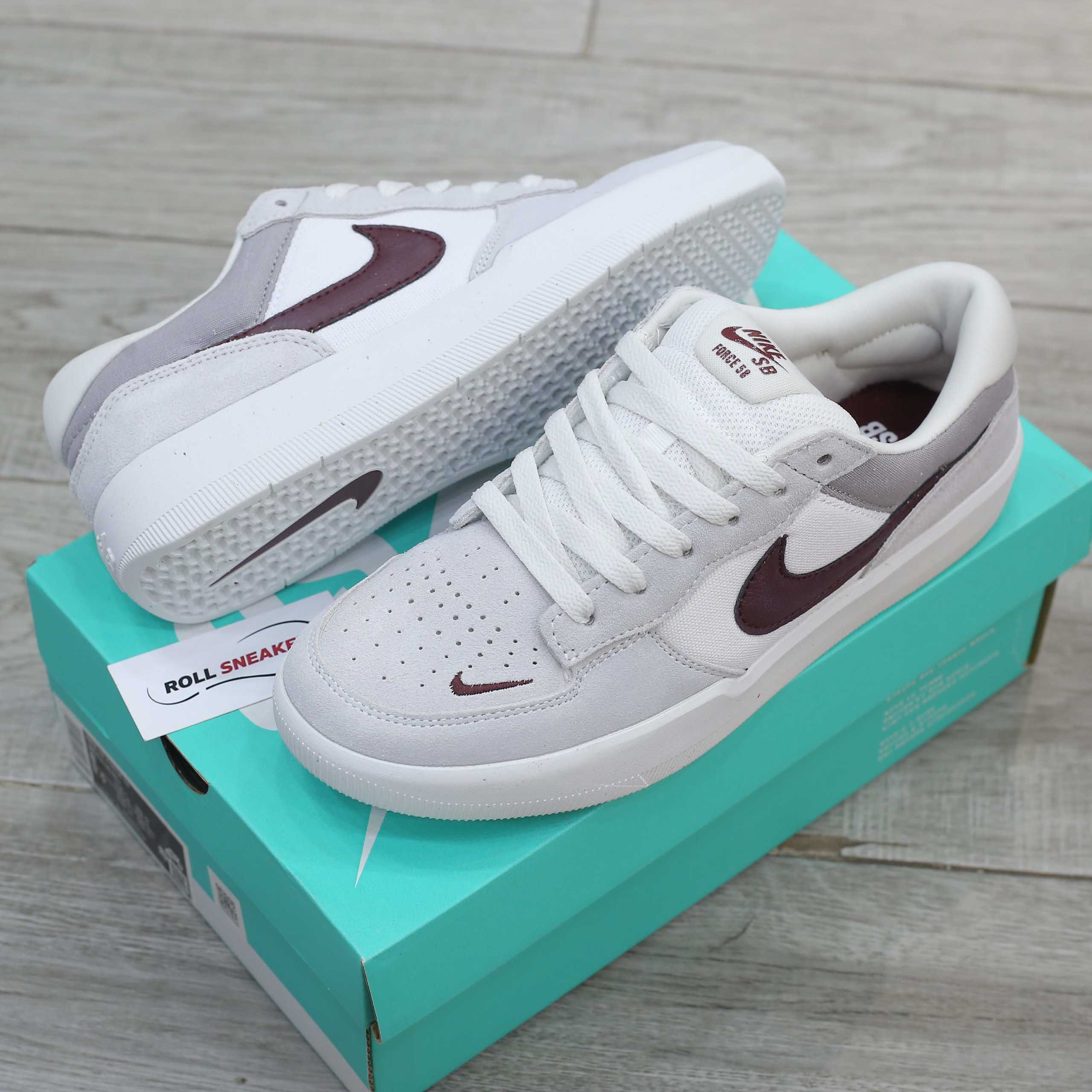 Giày Nike SB Force 58 ‘Light Smoke Burgundy’ Like Auth