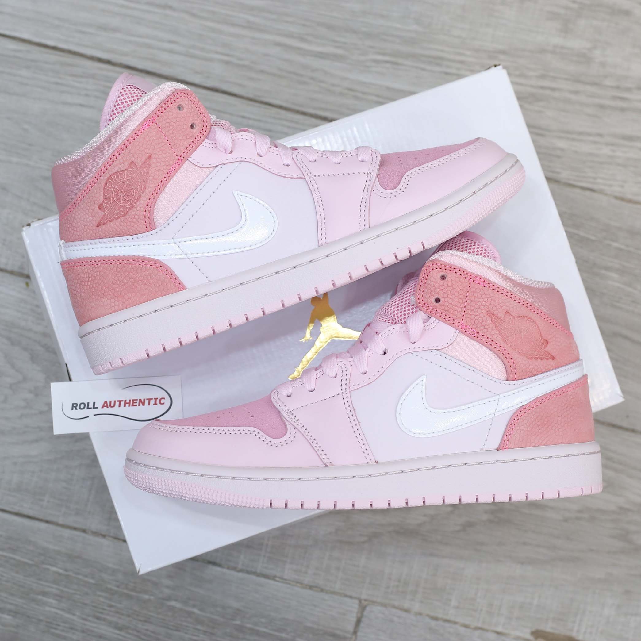 Giày Nike Air Jordan 1 Mid Digital Pink Real