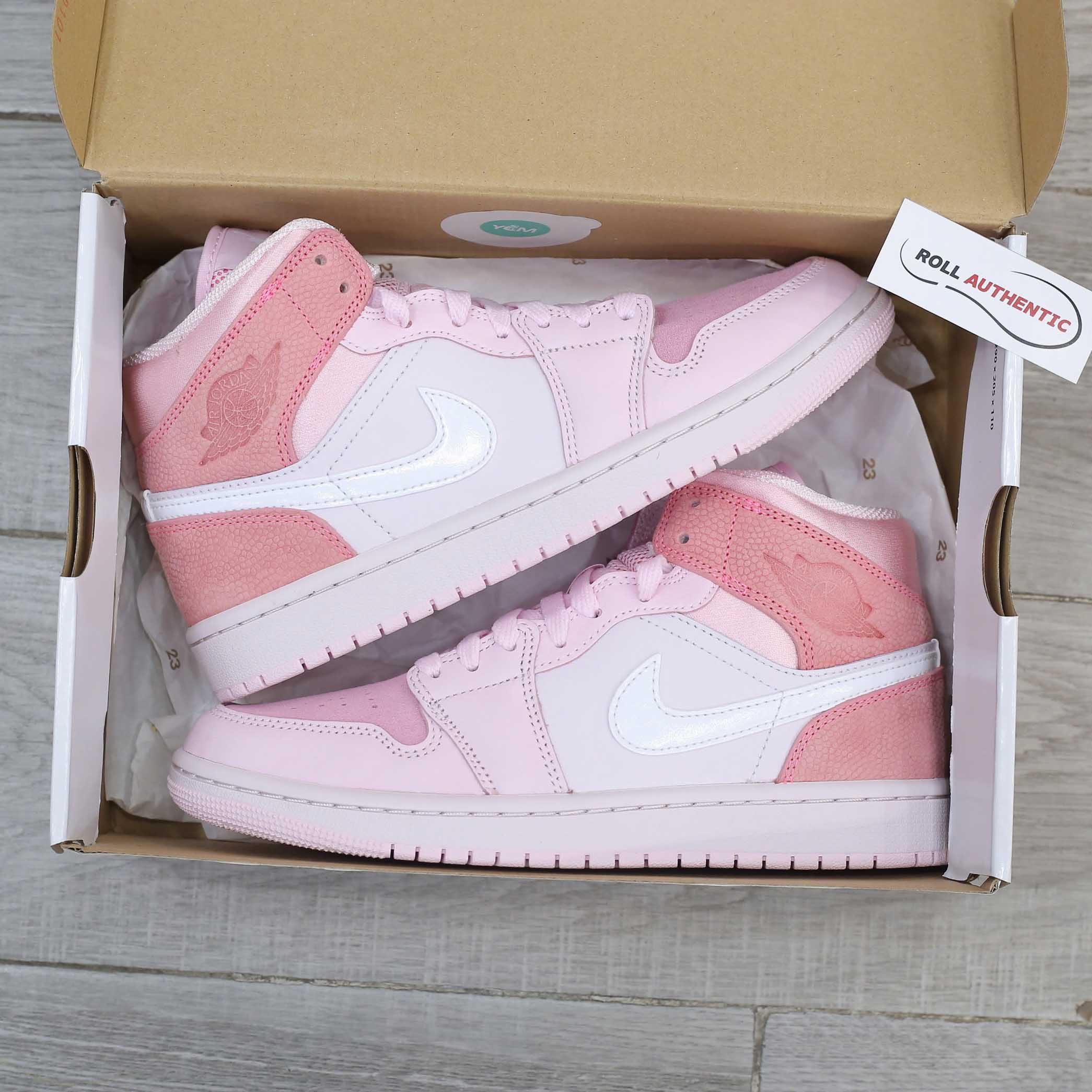 Giày Nike Air Jordan 1 Mid Digital Pink Real