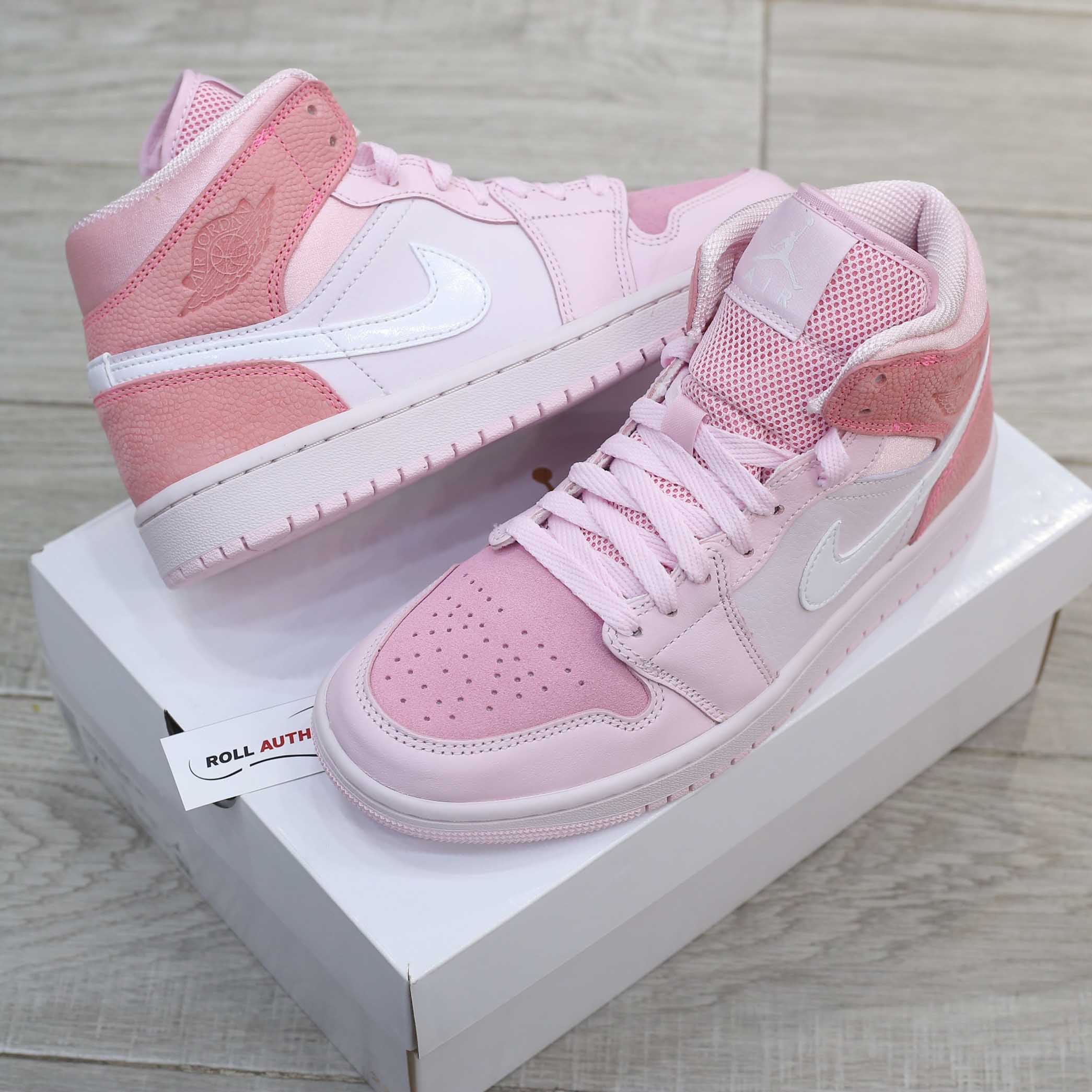 Giày Nike Air Jordan 1 Mid Digital Pink Real