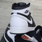 Giày Nike Air Jordan 1 Retro High OG Black White Real