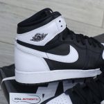 Giày Nike Air Jordan 1 Retro High OG Black White Real
