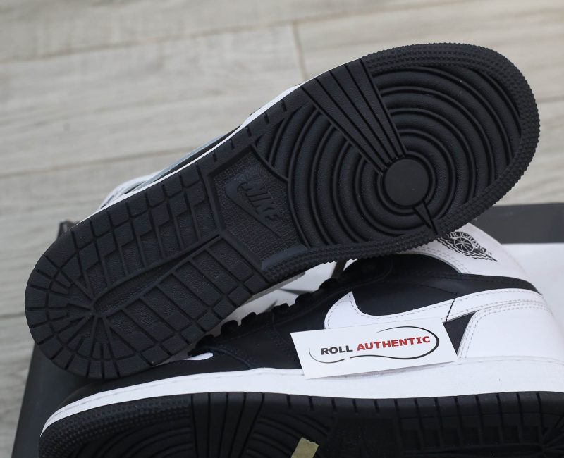 Giày Nike Air Jordan 1 Retro High OG Black White Real