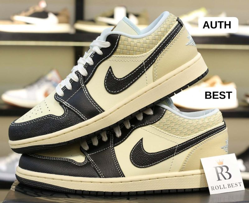 Giày Nike Air Jordan 1 Low SE Coconut Milk Black Muslin Best Quality
