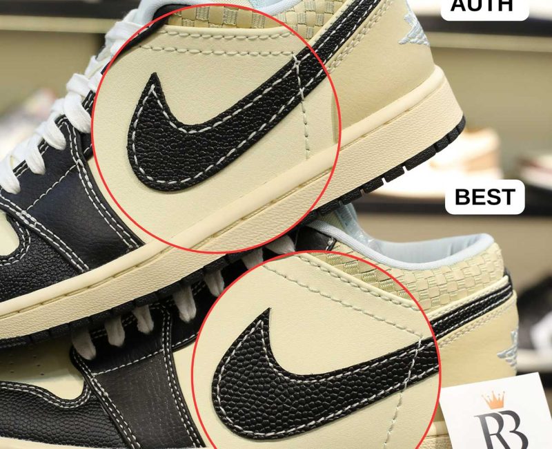 Giày Nike Air Jordan 1 Low SE Coconut Milk Black Muslin Best Quality