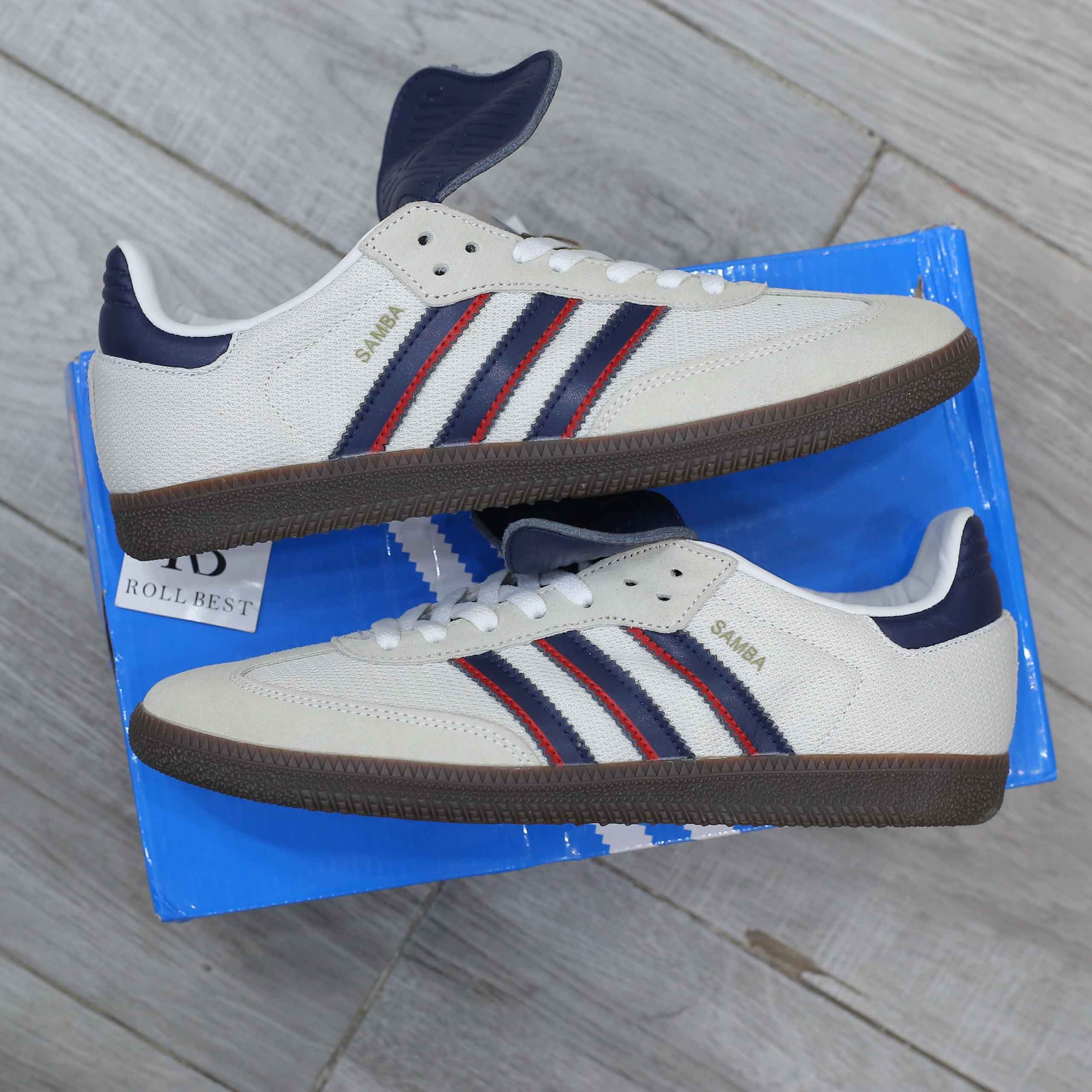 Giày Adidas Samba LT ‘Crystal White Dark Blue’ Best Quality