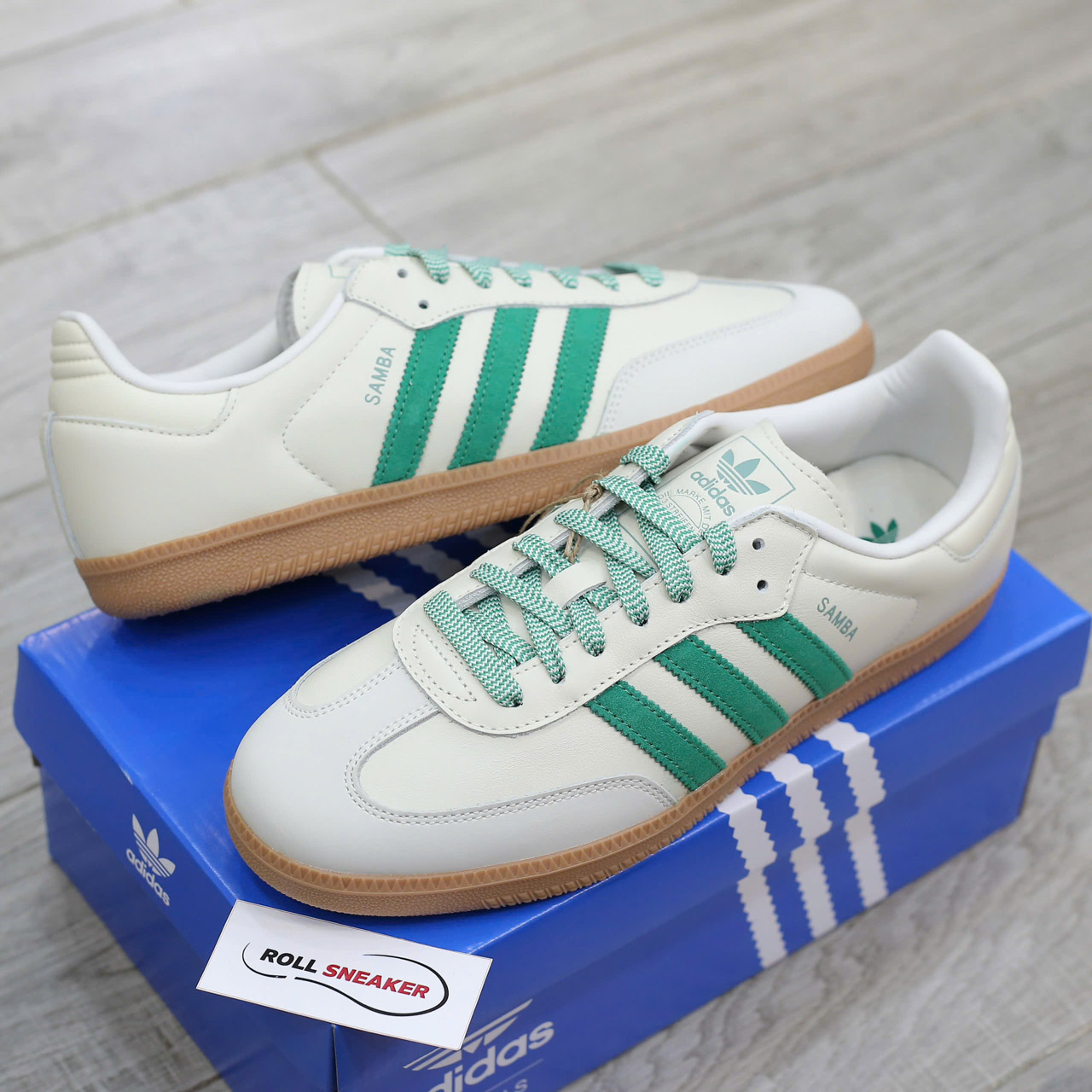 Giày Adidas Samba OG Off White Court Green Best Quality