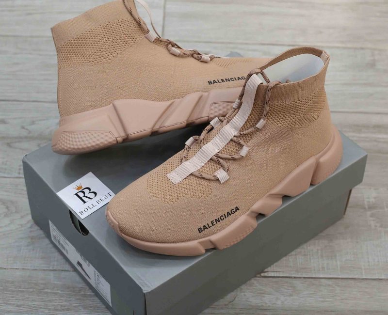 Giày Balenciaga Speed Lace Up Triple Beige Like Auth