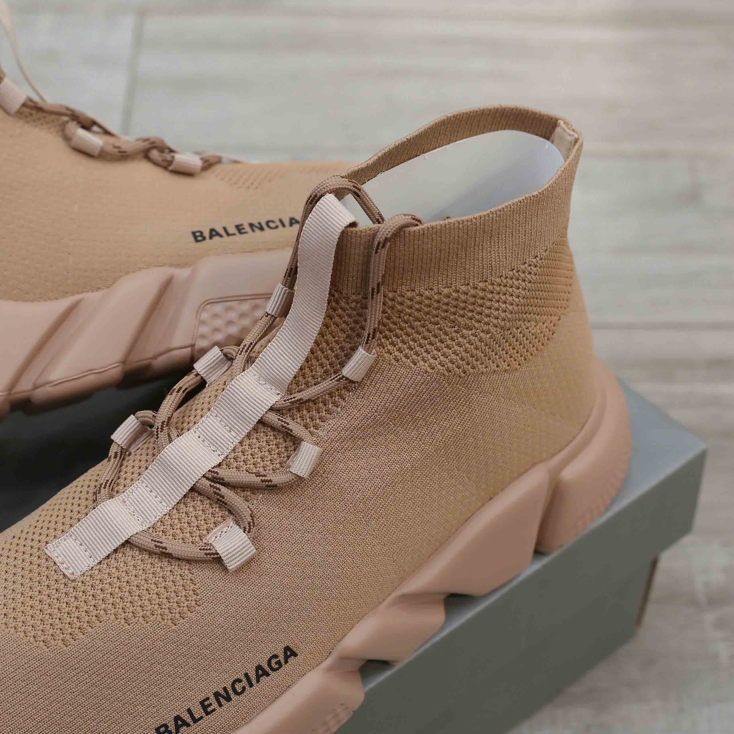 Giày Balenciaga Speed Lace Up Triple Beige Like Auth