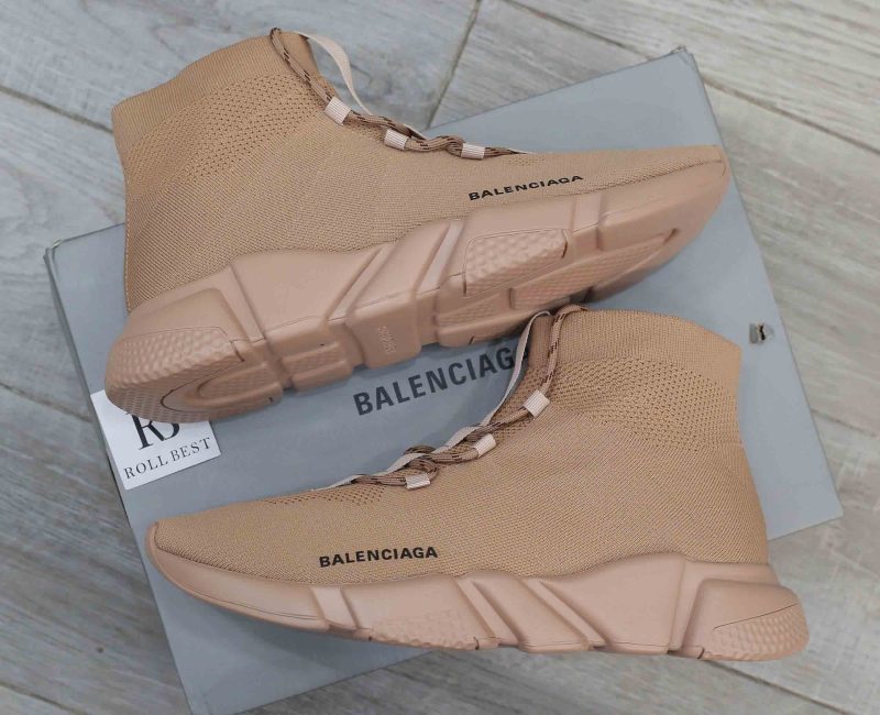 Giày Balenciaga Speed Lace Up Triple Beige Like Auth