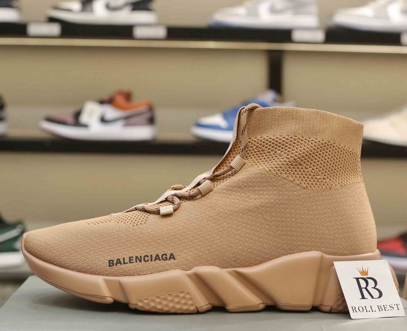 Giày Balenciaga Speed Lace Up Triple Beige Like Auth