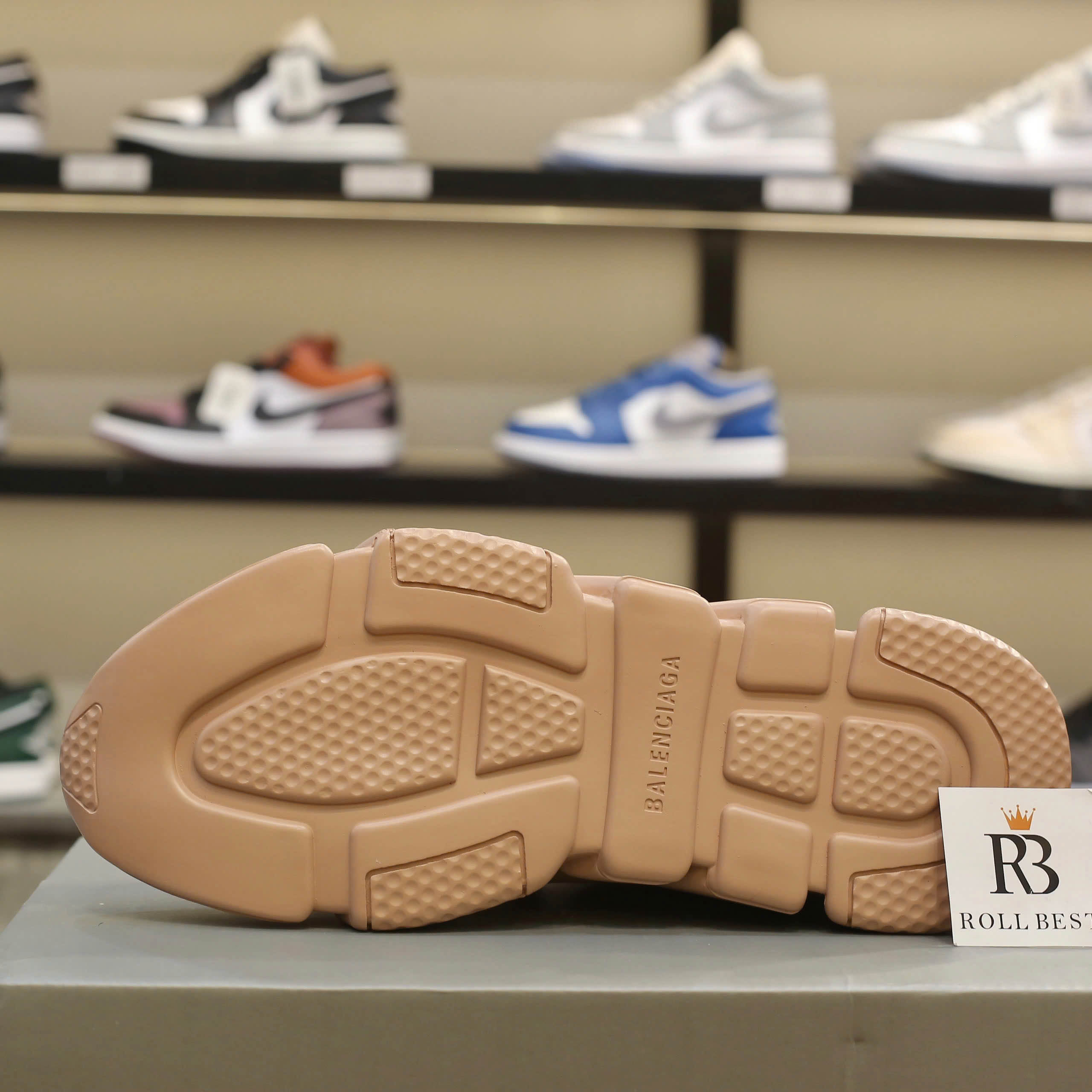 Giày Balenciaga Speed Lace Up Triple Beige Like Auth