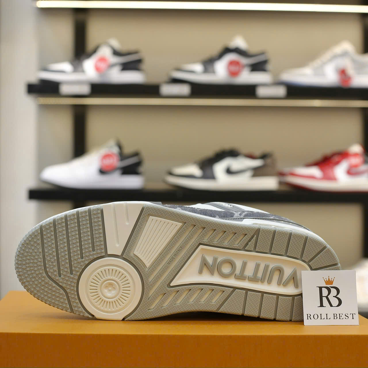 Giày Louis Vuitton LV Trainer Monogram Denim Grey Best Quality