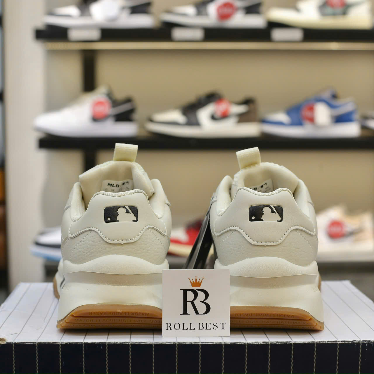 Giày MLB Chunky Runner Basic New York Yankees Cream Best Quality