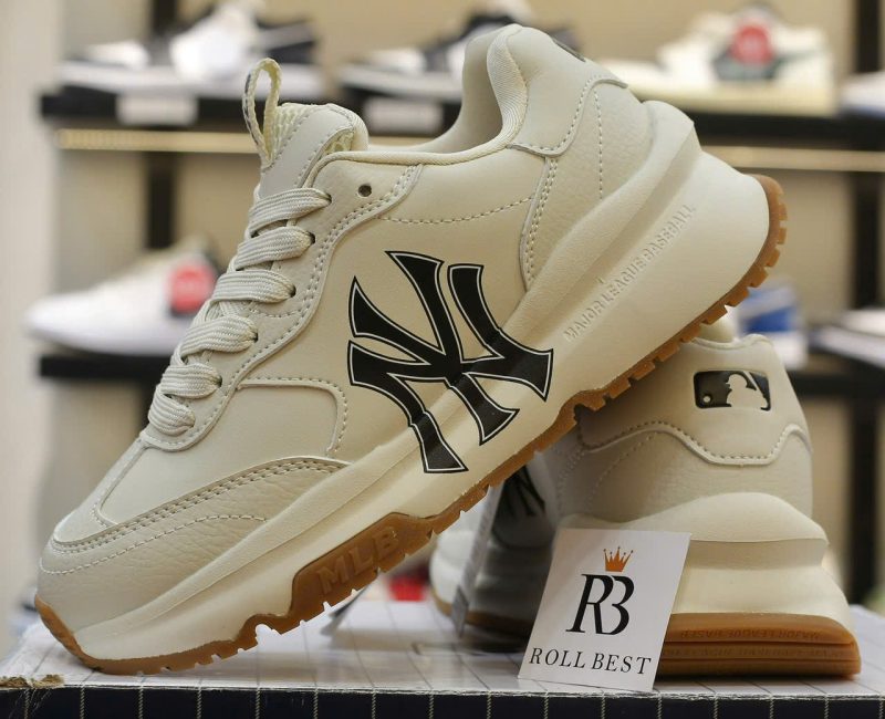 Giày MLB Chunky Runner Basic New York Yankees Cream Best Quality
