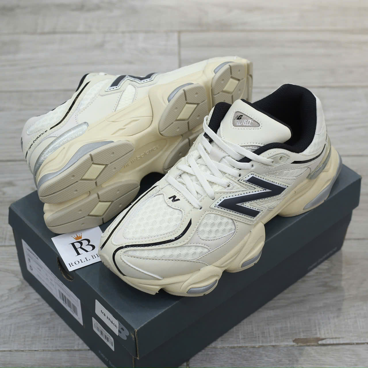 Giày New Balance 9060 Turtledove Black Silver Metallic Best Quality