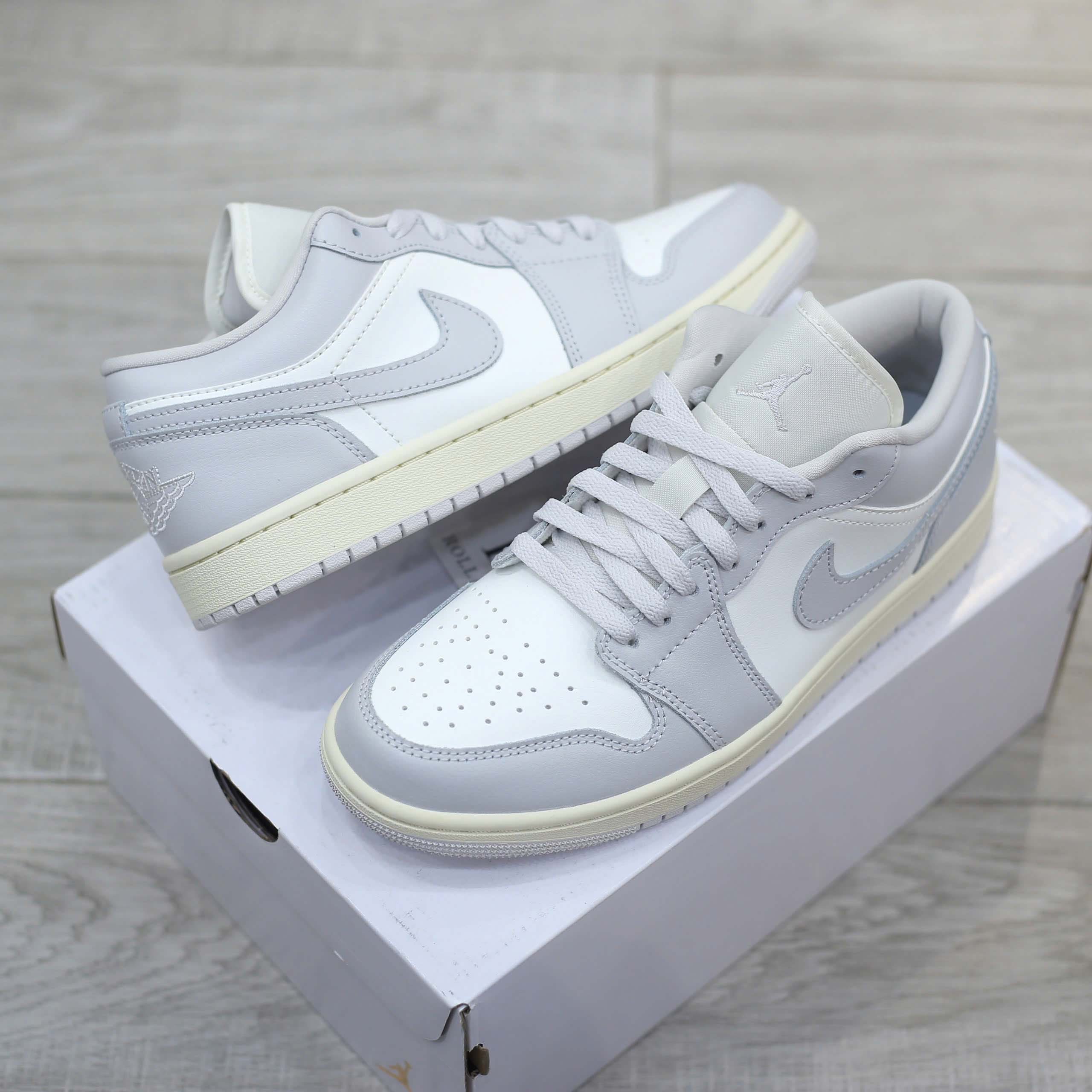 Giày Nike Air Jordan 1 Low ‘Light Grey Sail’ Best Quality