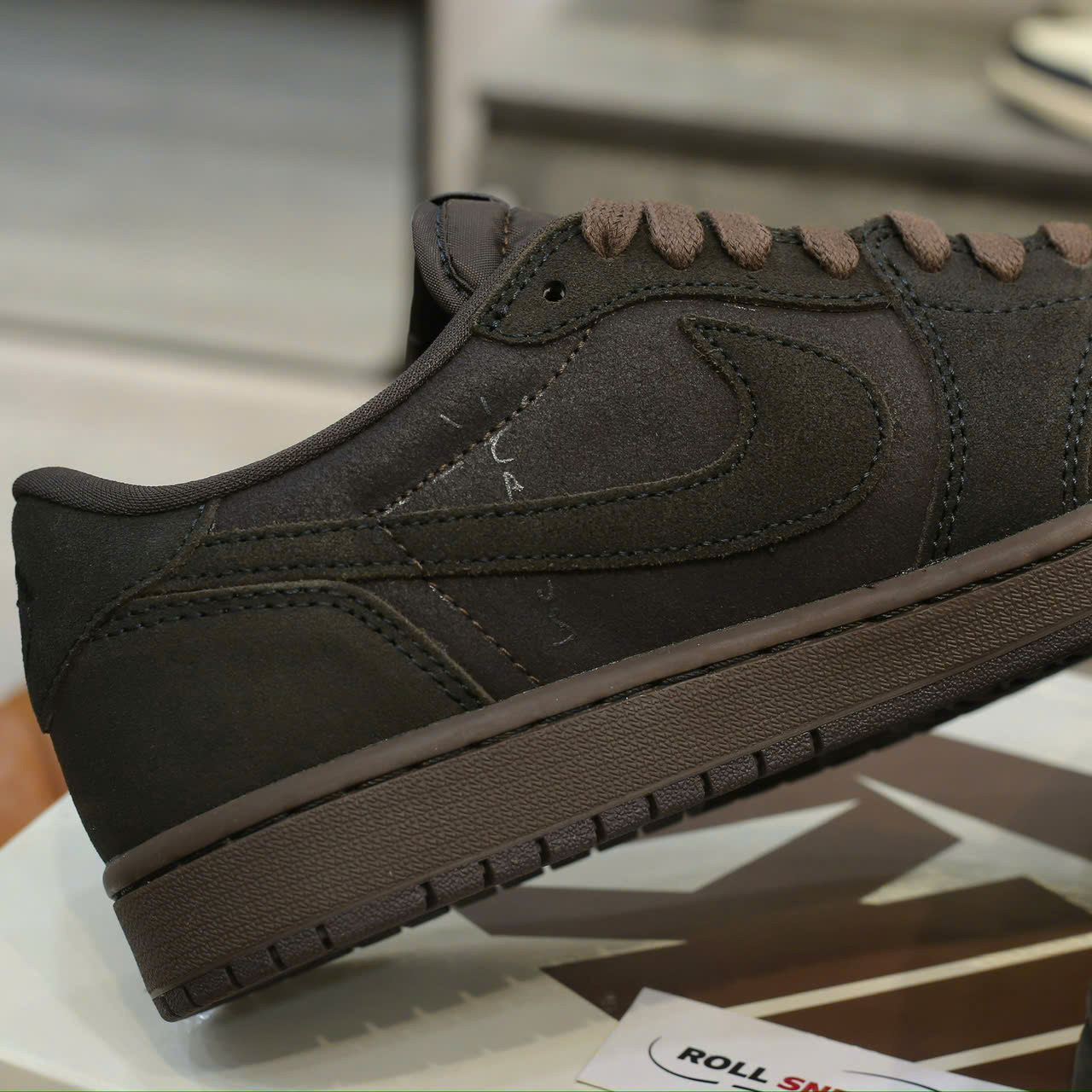 Giày Nike Air Jordan 1 Retro Low OG SP Travis Scott Velvet Brown Like Auth