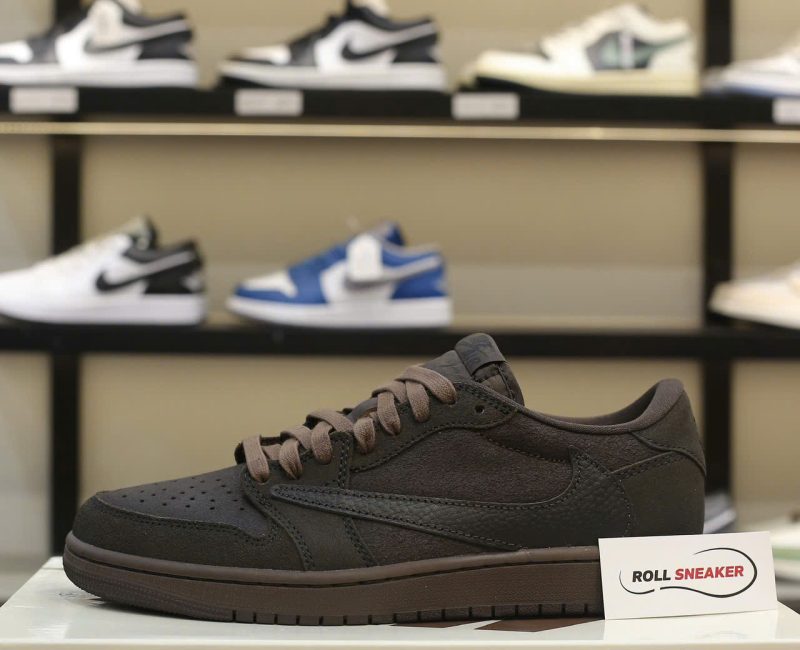 Giày Nike Air Jordan 1 Retro Low OG SP Travis Scott Velvet Brown Like Auth