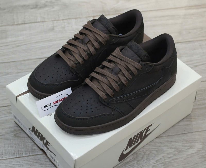 Giày Nike Air Jordan 1 Retro Low OG SP Travis Scott Velvet Brown Like Auth