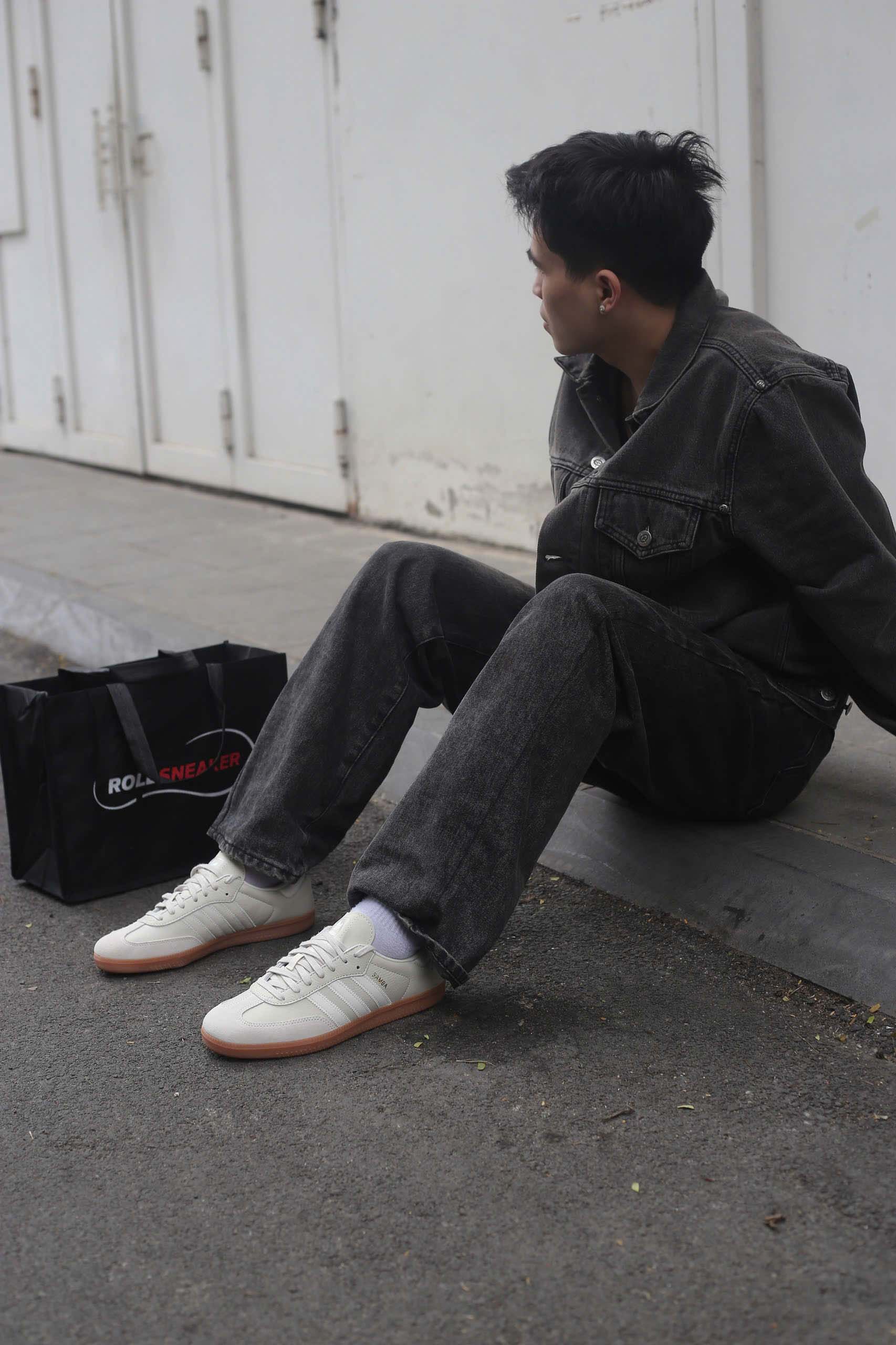 Onfeet Giày Adidas Samba OG Beige White Best Quality